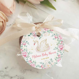 プリンセススワンベビーシャワー フェイバータグ