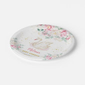 プリンセススワンベビーシャワー ペーパープレート (アングル)