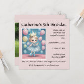 プリンセスズエンチャント誕生祝い招待状 カード (正面/裏面インサイチュ)