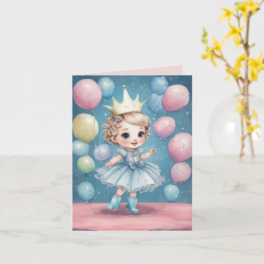 プリンセスズエンチャント誕生祝い招待状 カード (黄色い花)