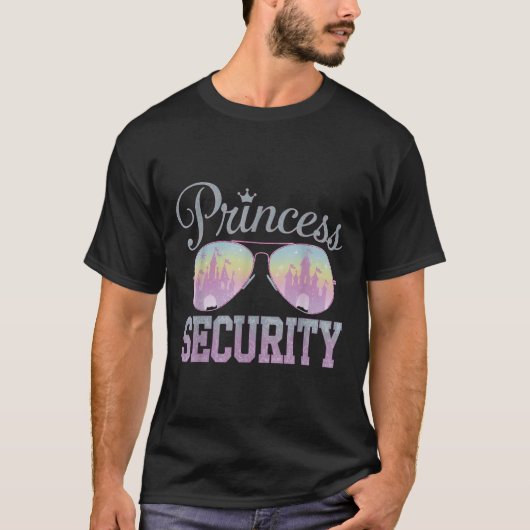 プリンセスセキュリティ保護レトロ城メンズ・レディース Tシャツ (正面)