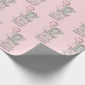 プリンセスゾウピンクのバルーンの子の名前 ラッピングペーパー (角)