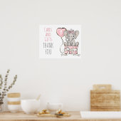 プリンセスゾウ誕生日パーティーカードギフト ポスター (キッチン)