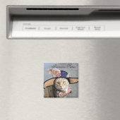 プリンセスタエレガントス/キャット、ビッグDIVA帽子とバラ マグネット (インサイチュ (食洗機))