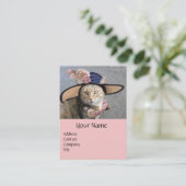 プリンセスタエレガントス/キャット、ビッグDIVA帽子とバラ 名刺 (スタンド正面)