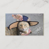 プリンセスタエレガントス/キャット、ビッグDIVA帽子とバラ 名刺 (裏面)