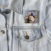 プリンセスタエレガントス/キャット、ビッグDIVA帽子とバラ 缶バッジ (インサイチュ)