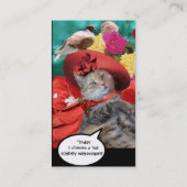 プリンセスタツペットの赤帽子、猫美しいサロン 名刺 (裏面)