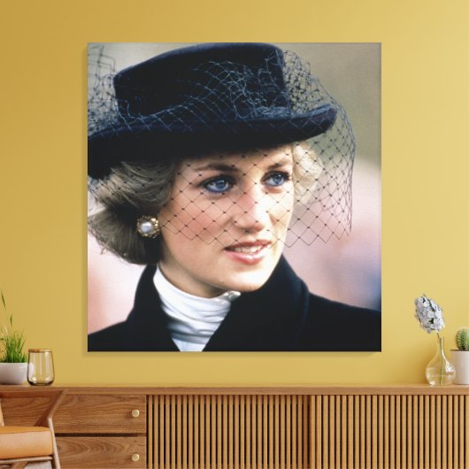 プリンセスダイアナフランス1988 キャンバスプリント (インサイチュ (リビング))