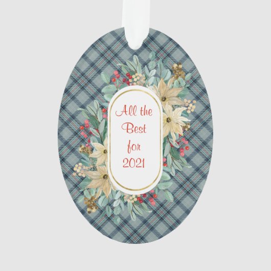 プリンセスダイアナメモリアルオリジナルスコットランドタータンチェック オーナメント (裏面)