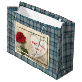 プリンセスダイアナメモリアルタータンチェック ラージペーパーバッグ (正面アングル)