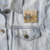 プリンセスダイヤモンドリングや輪とホワイトパール結婚ズ 缶バッジ (インサイチュ)