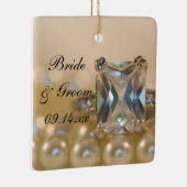 プリンセスダイヤモンドリングや輪と結婚真珠 セラミックオーナメント (右)