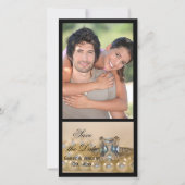 プリンセスダイヤモンドリングや輪真珠の結婚式日付を保存 セーブザデート (正面)