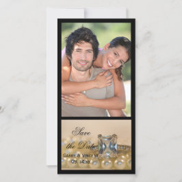 プリンセスダイヤモンドリングや輪真珠の結婚式日付を保存 セーブザデート