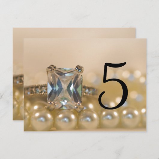 プリンセスダイヤモンドリングや輪結婚真珠の表番号 ポストカード (正面/裏面)