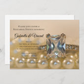 プリンセスダイヤモンドリングパールリハーサルディナー 招待状 (正面/裏面)