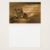 プリンセスダイヤ結婚モンドリングや輪チャリティーフェイスカード (正面&裏面)