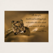 プリンセスダイヤ結婚モンドリングや輪チャリティーフェイスカード (正面)