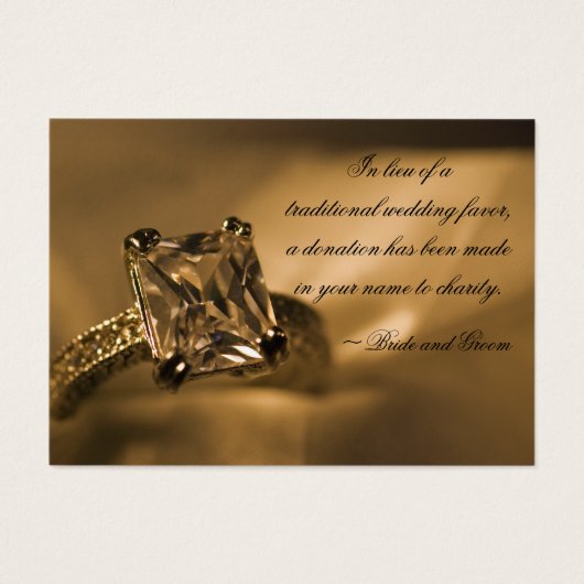 プリンセスダイヤ結婚モンドリングや輪チャリティーフェイスカード (正面)