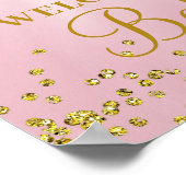 プリンセスツチュベイビーシャワーウェルカムサインブロンド ポスター (角)