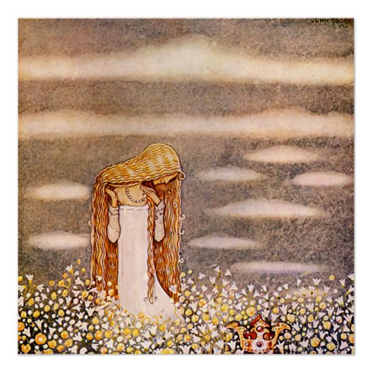"プリンセスツブスター" John Bauer Water color ポスター (正面)