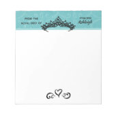 プリンセスティアラオンブルーデスク王室の上 ノートパッド (正面)