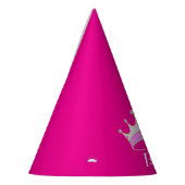 プリンセスティアラオンマゼンタピンク パーティーハット (左)