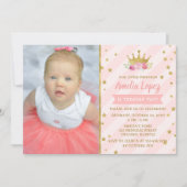 プリンセスティアラガールバースデーパーティー 招待状 (正面)