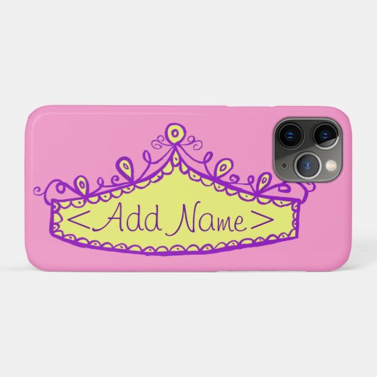 プリンセスティアラクラウン名前をカスタムするiPhoneケース Case-Mate iPhoneケース (裏面(横))