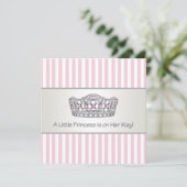 プリンセスティアラピンクプリンセスベビーシャワー 招待状 (スタンド正面)