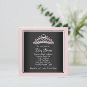 プリンセスティアラピンクプリンセスベビーシャワー 招待状 (スタンド正面)