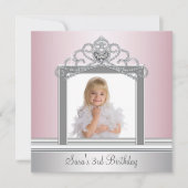 プリンセスティアラフォトプリンセス誕生日パーティー 招待状 (正面)