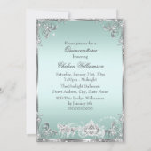 プリンセスティアラミントシルバースパークルキンセアニェラ 招待状 (裏面)