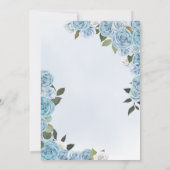 プリンセスティアラライトブルー&ホワイトローズキンセアニェラ 招待状 (裏面)