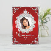 プリンセスティアラレッドシルバースパークルキンセアニェラ 招待状 (スタンド正面)