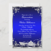 プリンセスティアラ王室のブルースパークルキンセアニェラ 招待状 (裏面)