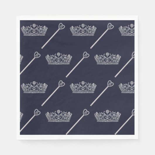 プリンセスティアラ15セプターダークブルーキンセアニェラ スタンダードランチョンナプキン (正面)