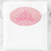 プリンセスティアラ&スターズステッカー 楕円形シール (バッグ)