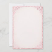 プリンセスティアラ&ワンドピンクグリッターベビーシャワー 招待状 (裏面)