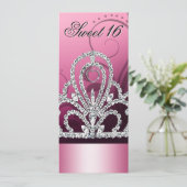 プリンセスティアラSweet sixteen（ピンク） 招待状 (スタンド正面)