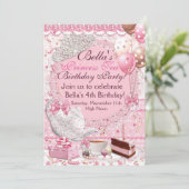 プリンセスティーパーティの招待状 招待状 (スタンド正面)