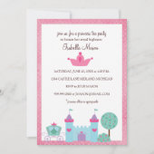 プリンセスティーパーティの招待状 招待状 (正面)