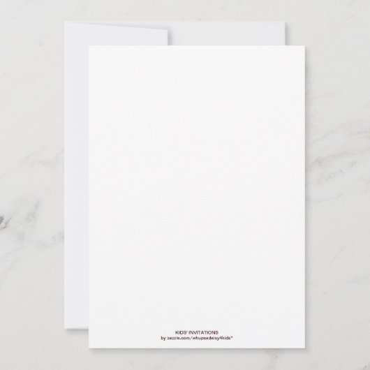 プリンセスティーパーティの招待状 招待状 (裏面)