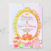プリンセスティーパーティー誕生会 招待状 (正面)
