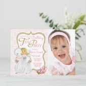 プリンセスティーパーティー誕生会 招待状 (スタンド正面)