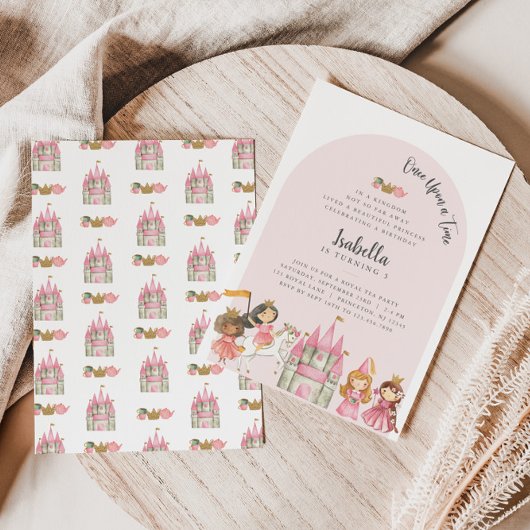 プリンセスティーパーティー誕生日招待状 招待状