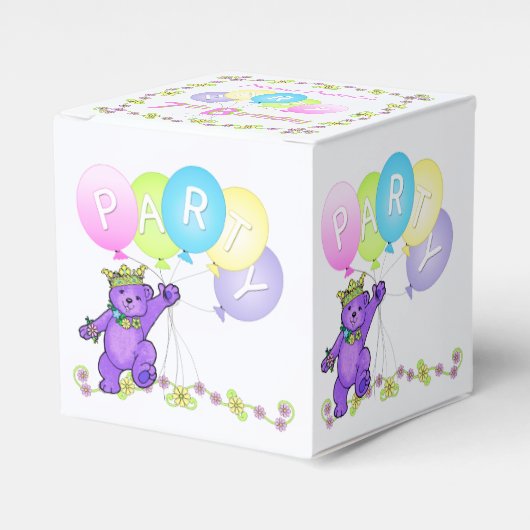 プリンセステディベア7thバースデーパーティーカスタム フェイバーボックス (正面サイド)
