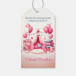 プリンセステペ&ピロースランバーバースデーパーティー ギフトタグ