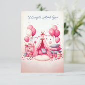 プリンセステペ&ピロースランバーバースデーパーティー サンキューカード (スタンド正面)